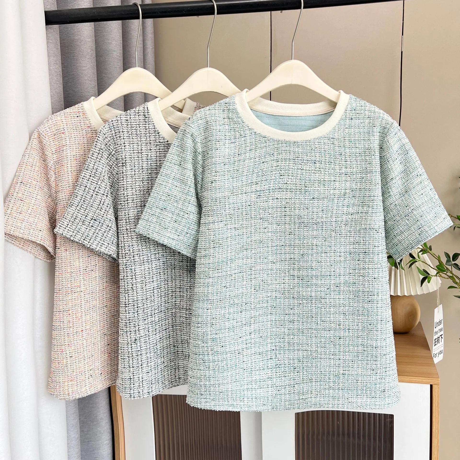 100kg Fashion Top Temperament Chic Short Sleeve Plus Size Tees Casual Short Sleeve T-shirt For Women 665