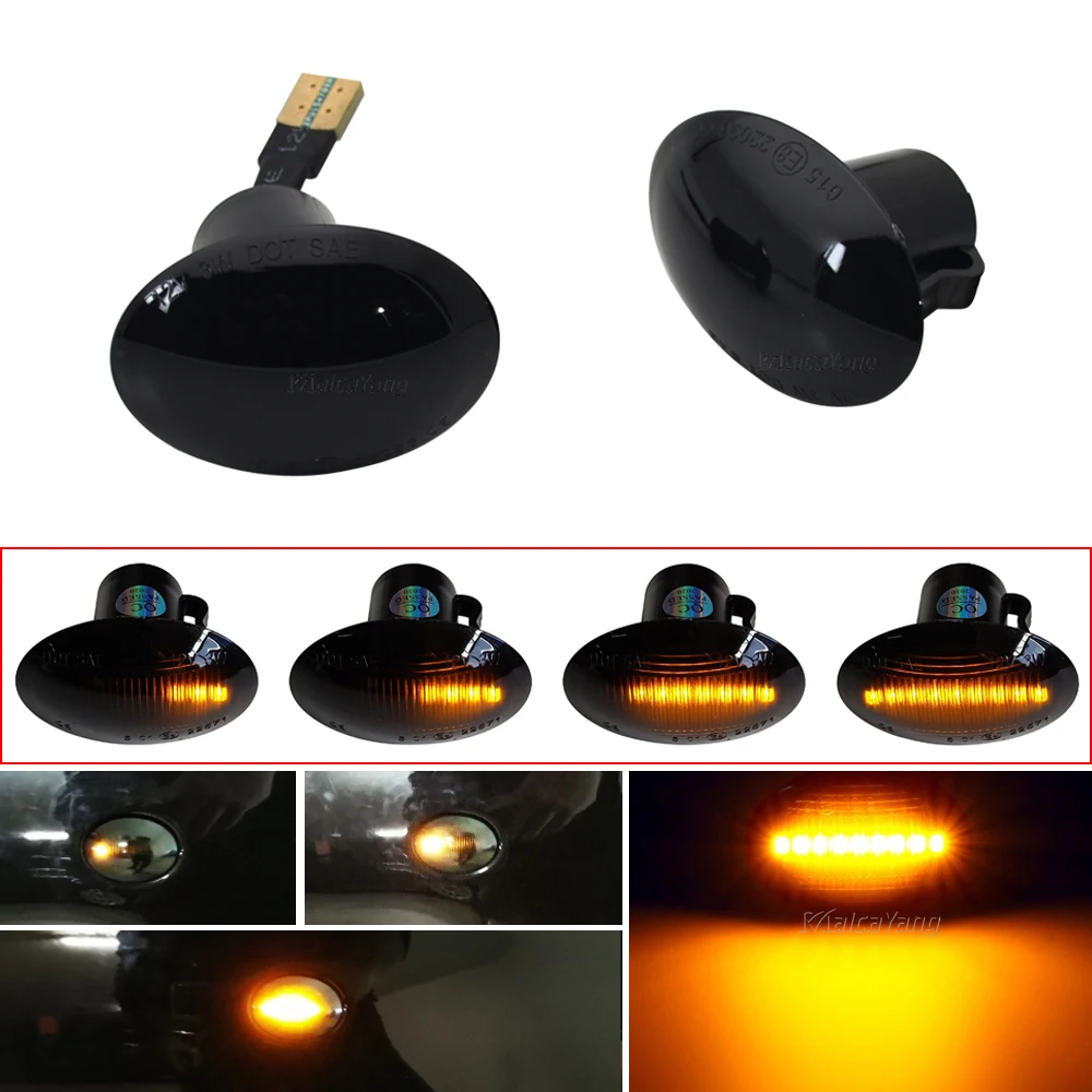 Feu clignotant LED dynamique, clignotant latéral, lampe de voiture, style,  pour Fiat 500, Lancia Lybra Ypsilon, Maserati Alfa 4C - AliExpress