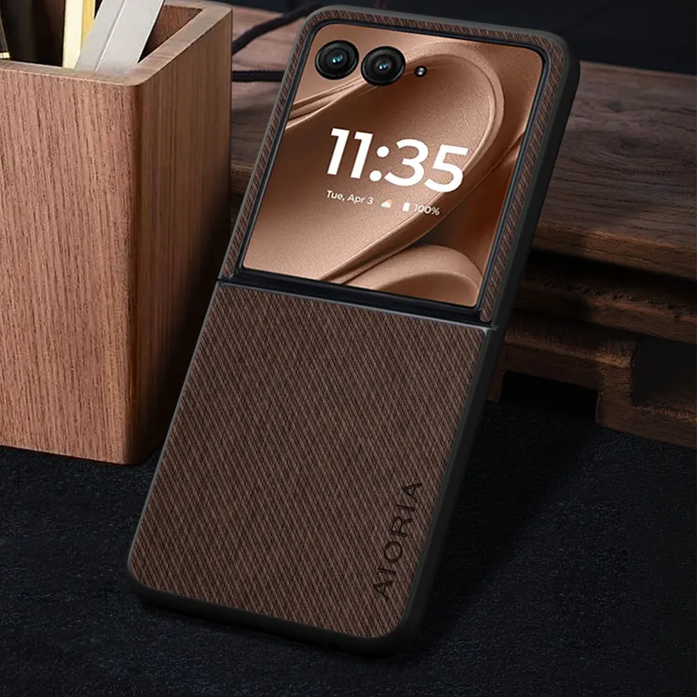 Luxury Vintage Cloth Pattern Leather Phone Cover
