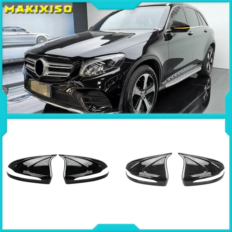 

NEW-for Mercedes Benz C200L Modified New E-Class E300L/GLC260 ABS Car Rearview Mirror Cap Cover Trim Accessories 2 Pcs