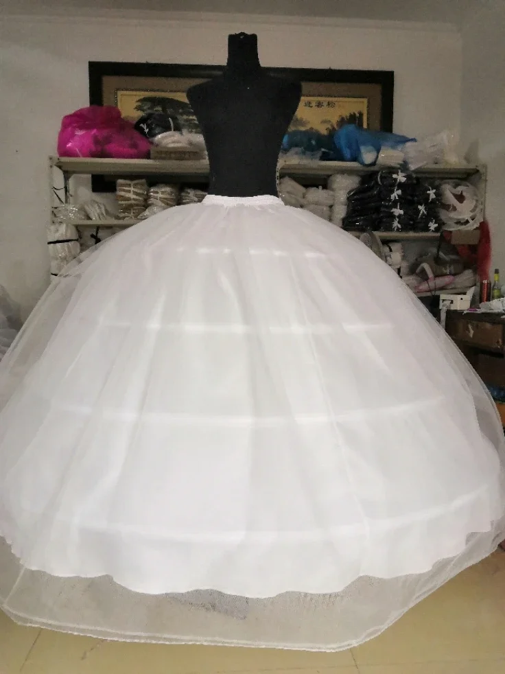 4 Hoops Big Petticoat Crinoline Slip Underskirt For Wedding Dress Bridal Gown flower girl underskirt wedding underskirt wedding petticoat petticoat underskirt petticoat skirt