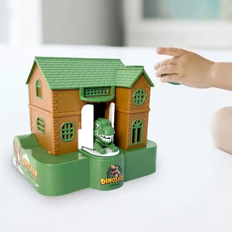 Coin Bank For Kids Funny Puppy House Savings Bank Fun Dinosaur House Money Box Automatically Swallow With Light And Music