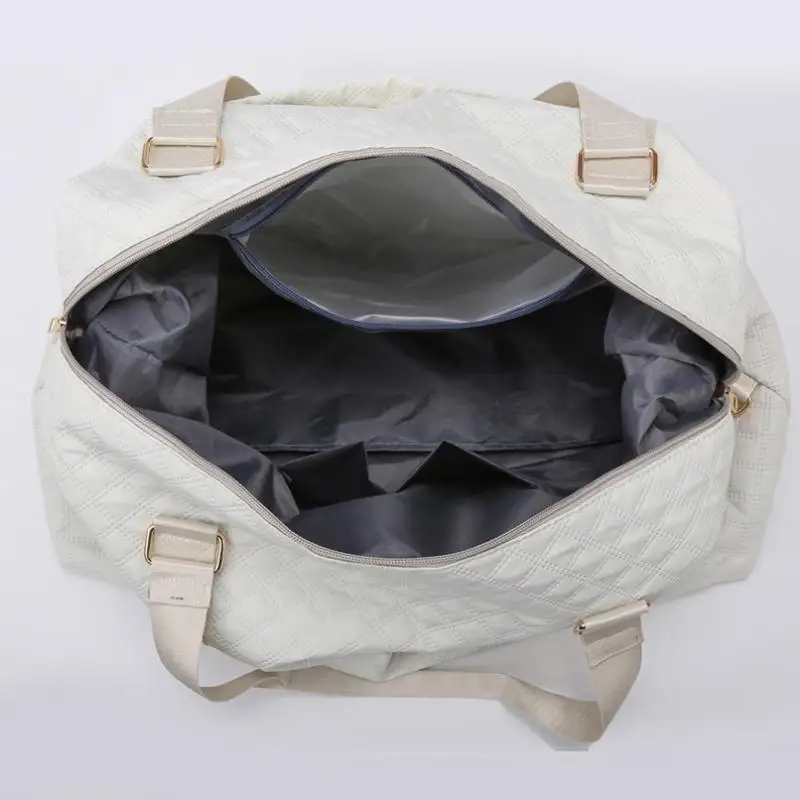 1pcs Solid Color Large Capacity Women'S Handbag Luggage Travel Bag Polyester Lined Oxford Cloth Bag