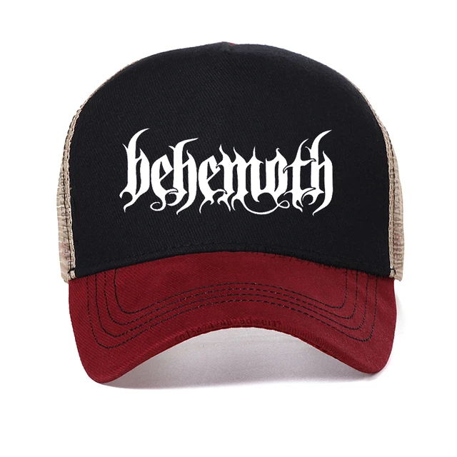 Men Summer Mesh Trucker Hat Metal Behemoth Printed Baseball Cap