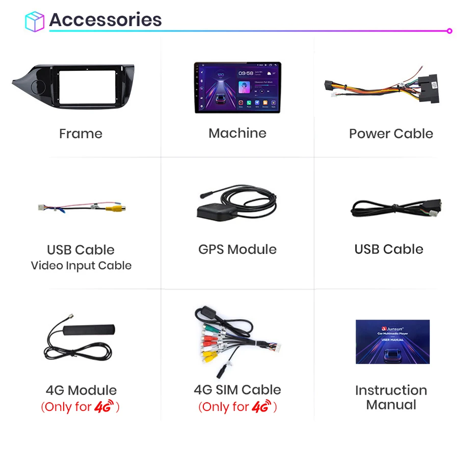 Junsun AI Wireless CarPlay für Apple Android Auto Autoradio für Kia CEED 2 JD 2012 2013 2014 2015-2018 Multimedia Navi Stereo – Detail 27