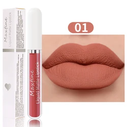 Waterproof Velvet Matte Liquid Lipstick - Long-Lasting & Moisturizing - Full Size (01)