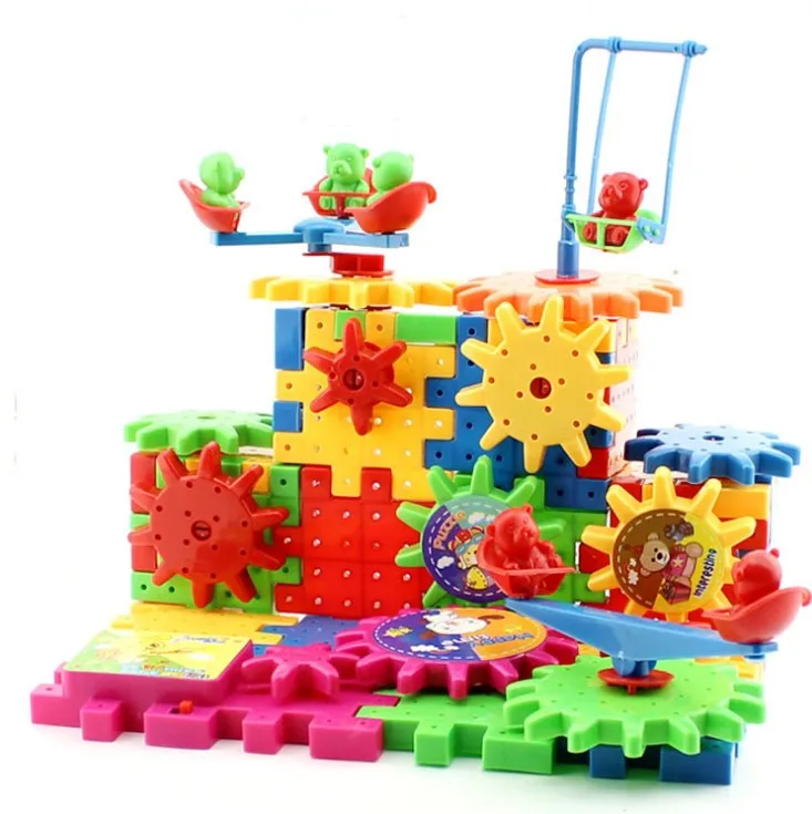 81Pcs/Set Kids Electric Puzzle Children Early Educational Toys Plastic DIY Building Blocks Funny Toys