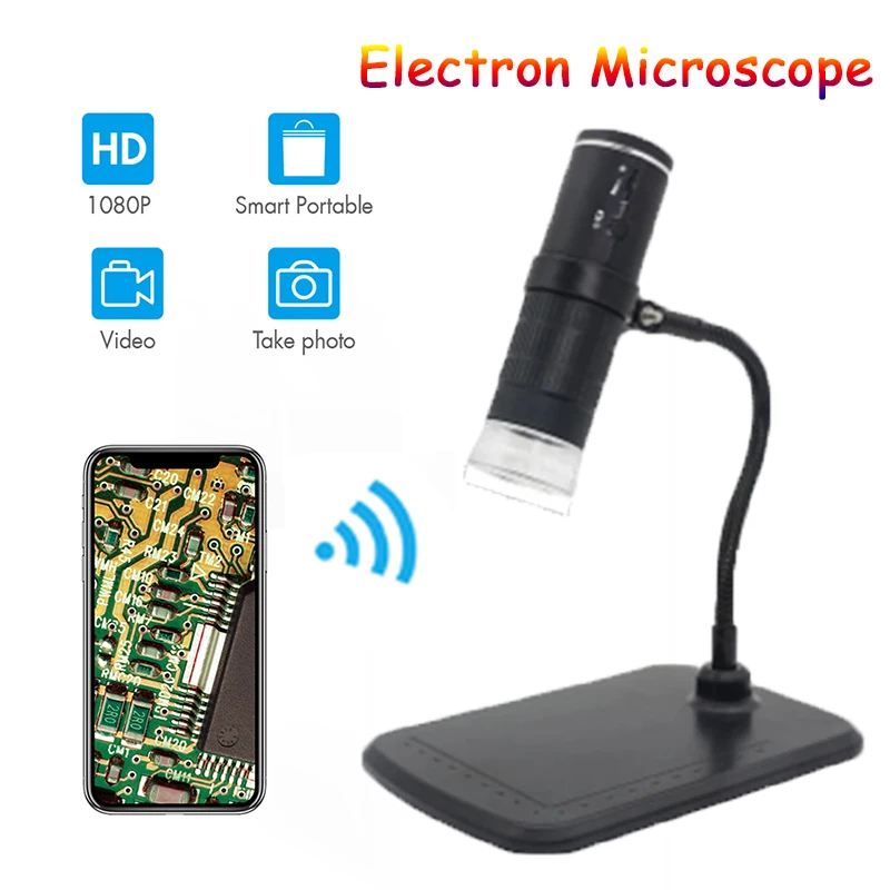 TOMLOV Wireless Digital WiFi Microscope 50X-1000X Portable USB