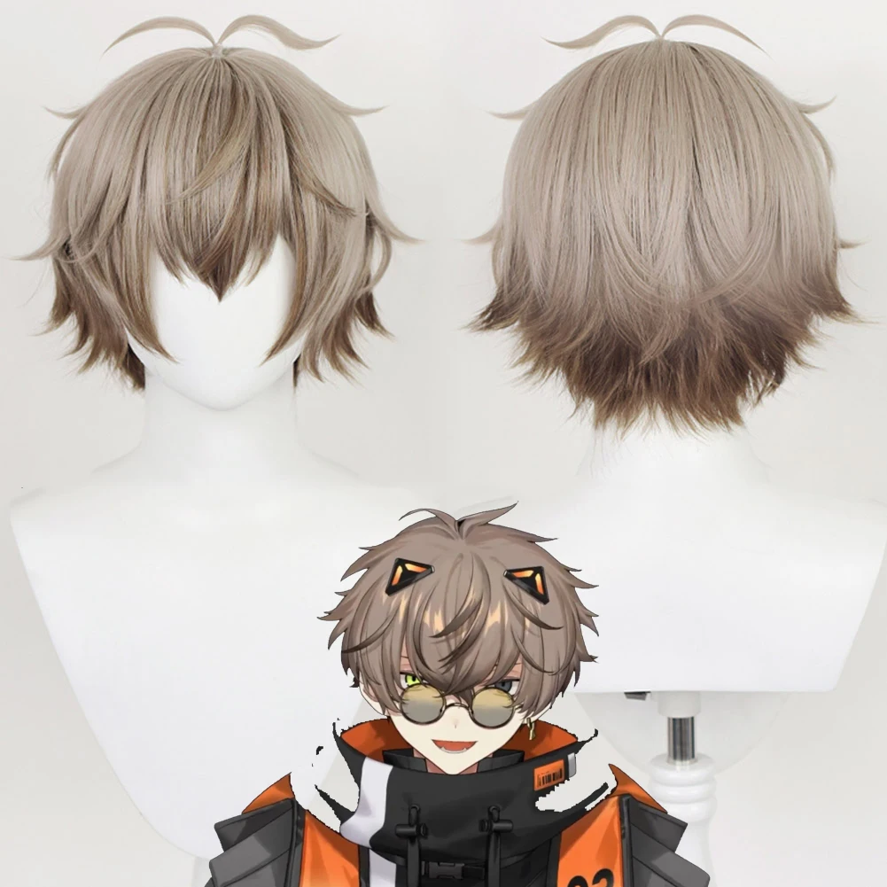 

Vtuber Alban Knox Cosplay Wig Heat Resistant Synthetic Hair Carnival Halloween Party Props+Wig Cap