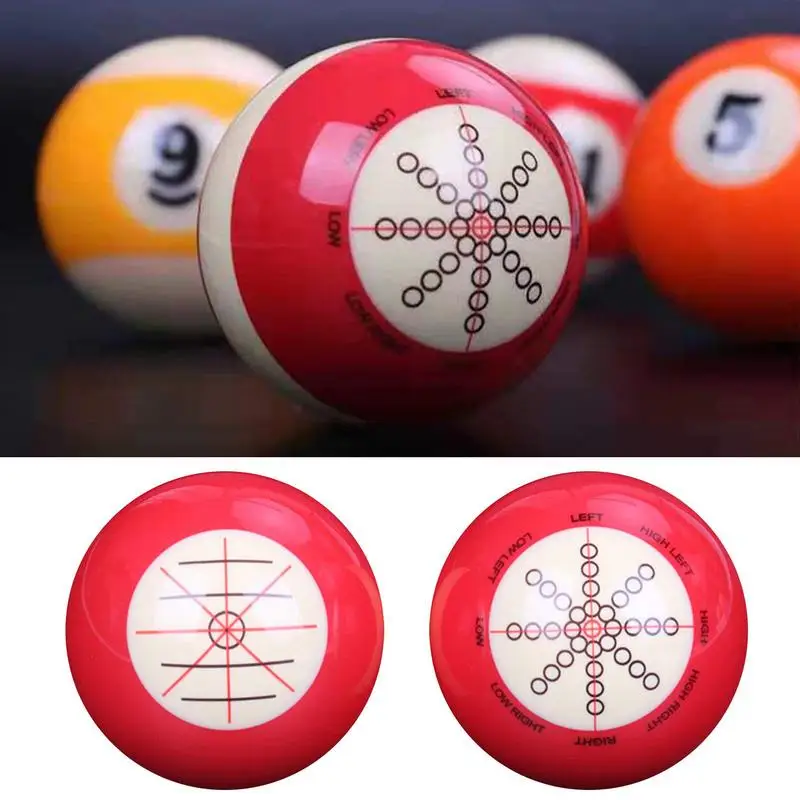 Billiards Practice Ball Billiards Red-White Cue Ball Resin Redpoint Billiard Training For Beginner Profession Player Women