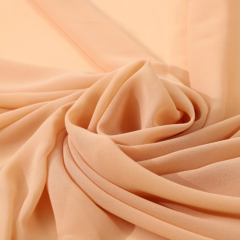 110X110CM Headwrap Heavy Chiffon Square Scarf muslim headwear head scarf shawl scarf hijab headscarf female head wraps Muslim Hijabs Women Underscarf Fashion Casual Look Plain Color Tudung Bawl