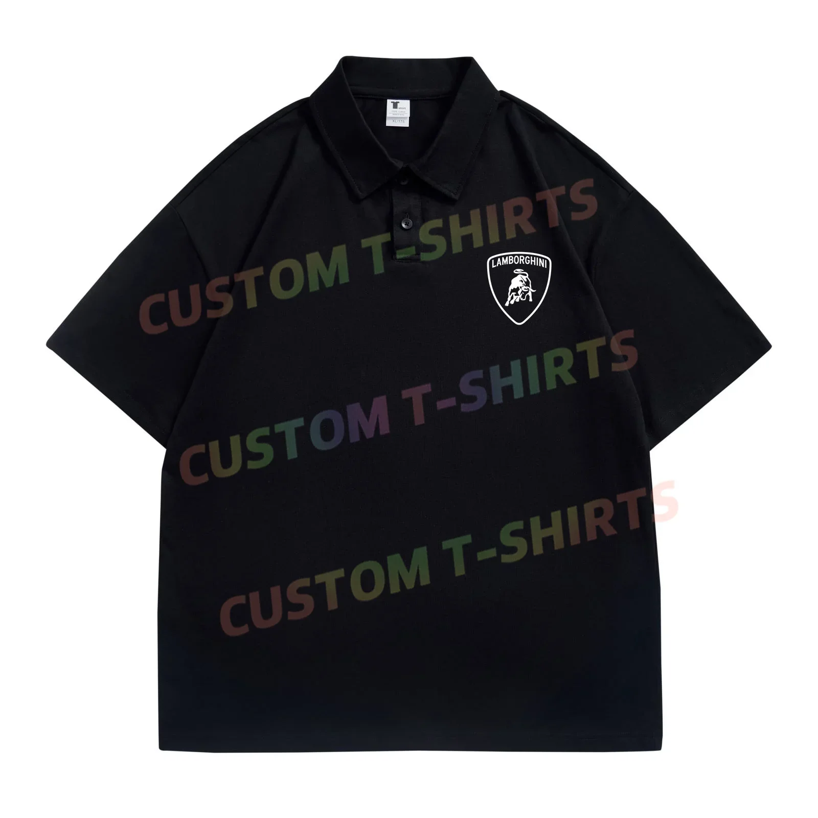 

Summer Cotton Lamborghini White Classic Polo Shirts Casual Oversized T Shirt for Men Hip Hop Breathable Graphic Streetwear M-5XL