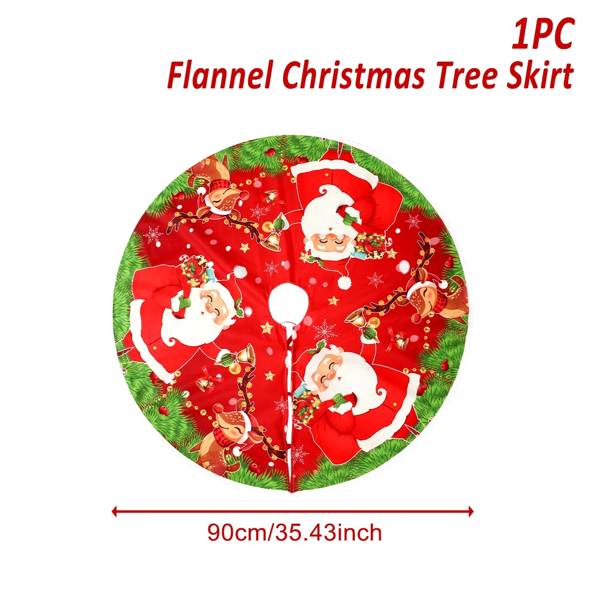 thumbnail image 1 of 90/120cm Christmas Tree Skirts Plush Mat Christmas Decor for Home 2024 Tree Surround Base Mat Xmas Ornament New Year Gift 2025, 1 of 5