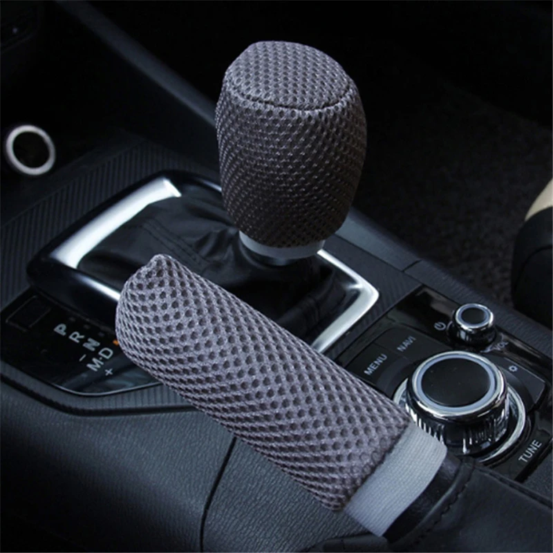 Gear Shift Knob Cover Car Universal Handbrake Grip Handle Covers Antiskid Protect Interior Auto Accessories Slip Sleeve Car