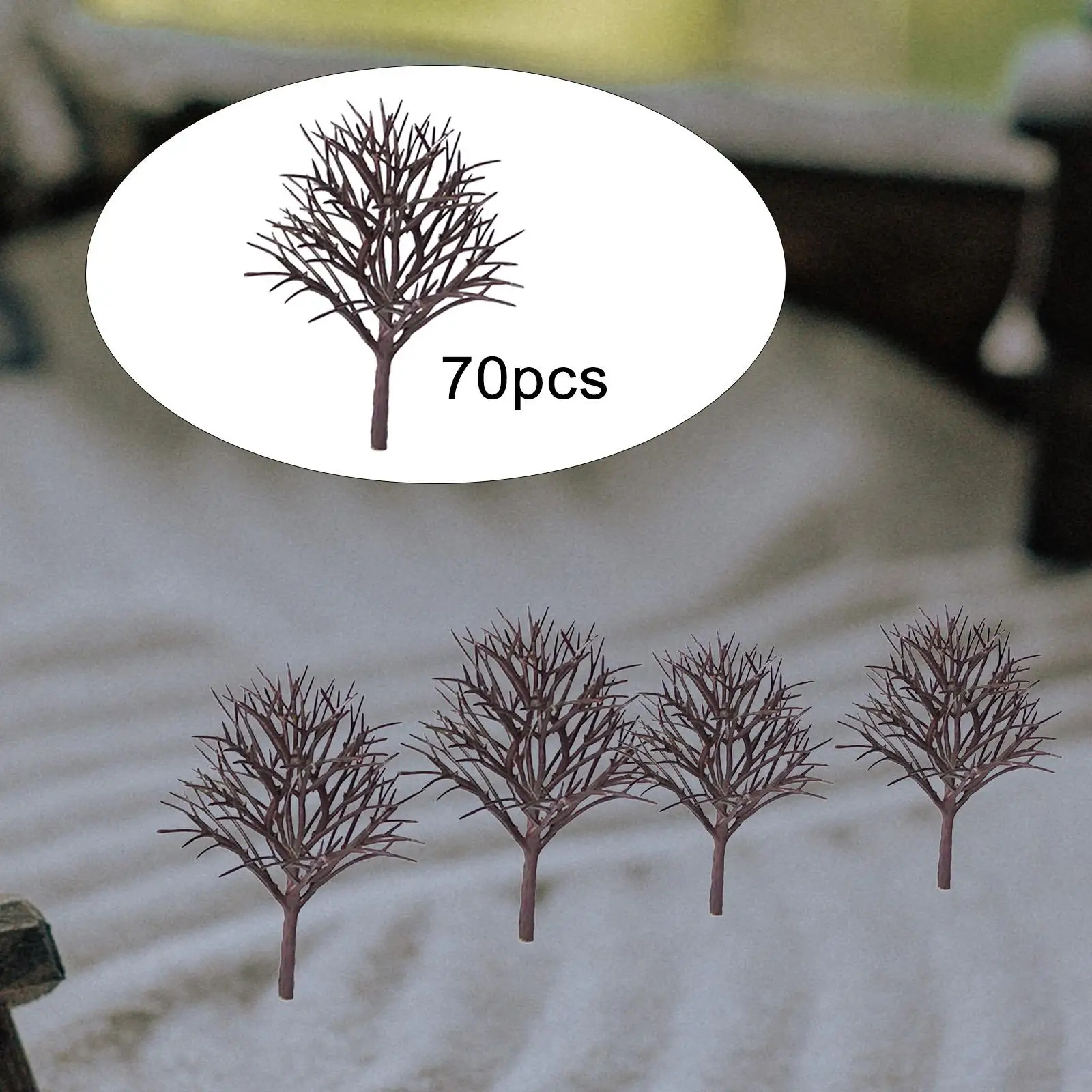 70Pcs Model Trees Peach Tree Train Scenery Architecture Trees for Landscape Scenery