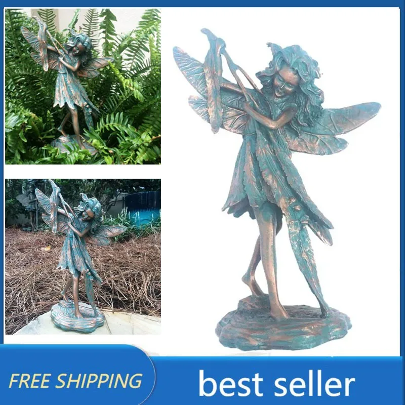 

Home Patio & Garden Statue Figurine Homestyles 9.5"H Samantha Willow Fairy in Bronze Patina Room Decoration