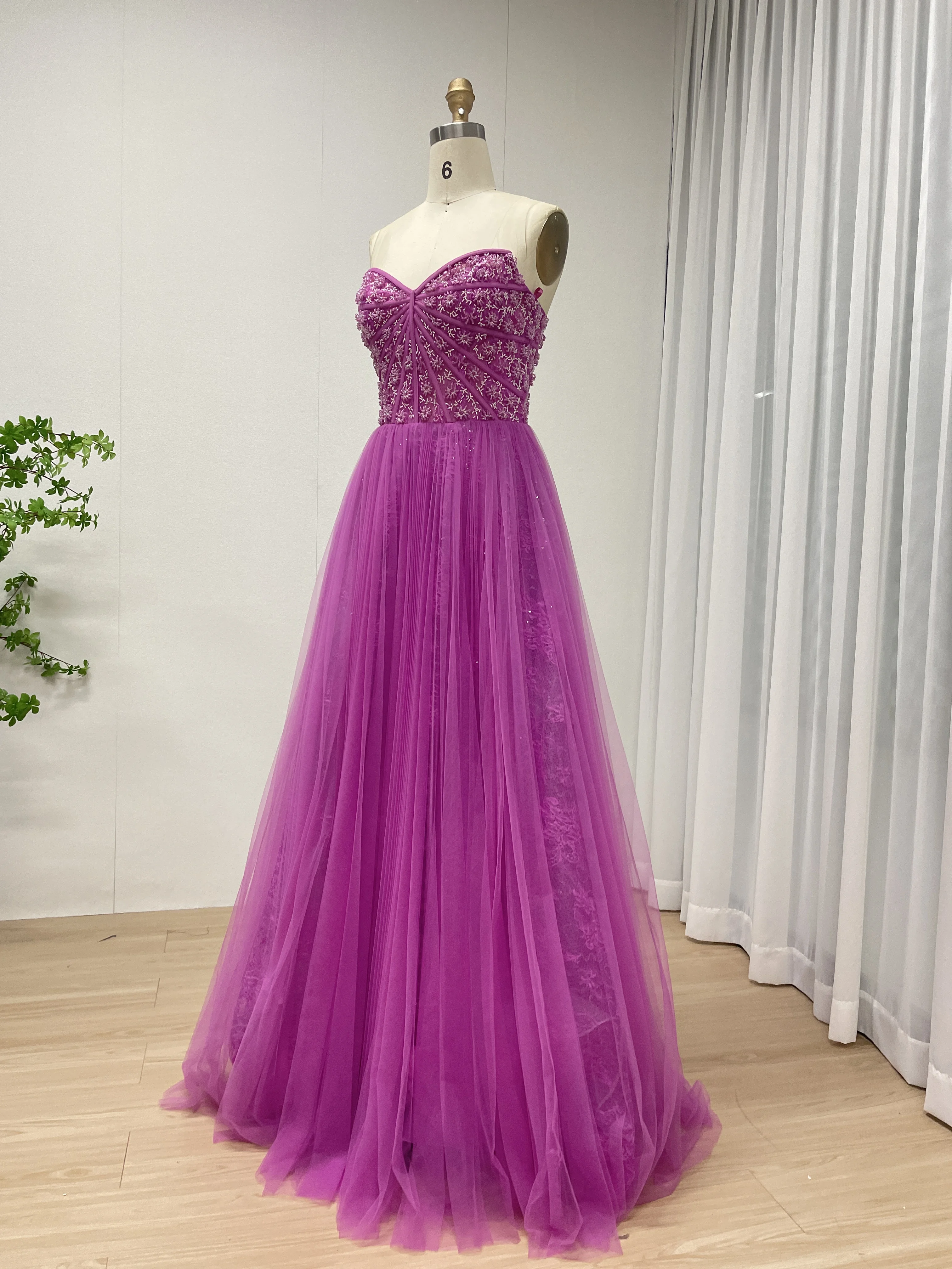 MYMB neue Grüne A-Line Spitze Criss-cross Stickerei Tüll Ärmelloses Abend Party Kleid Elegante Party Kleider Für Frauen MB40302 – Detail 14