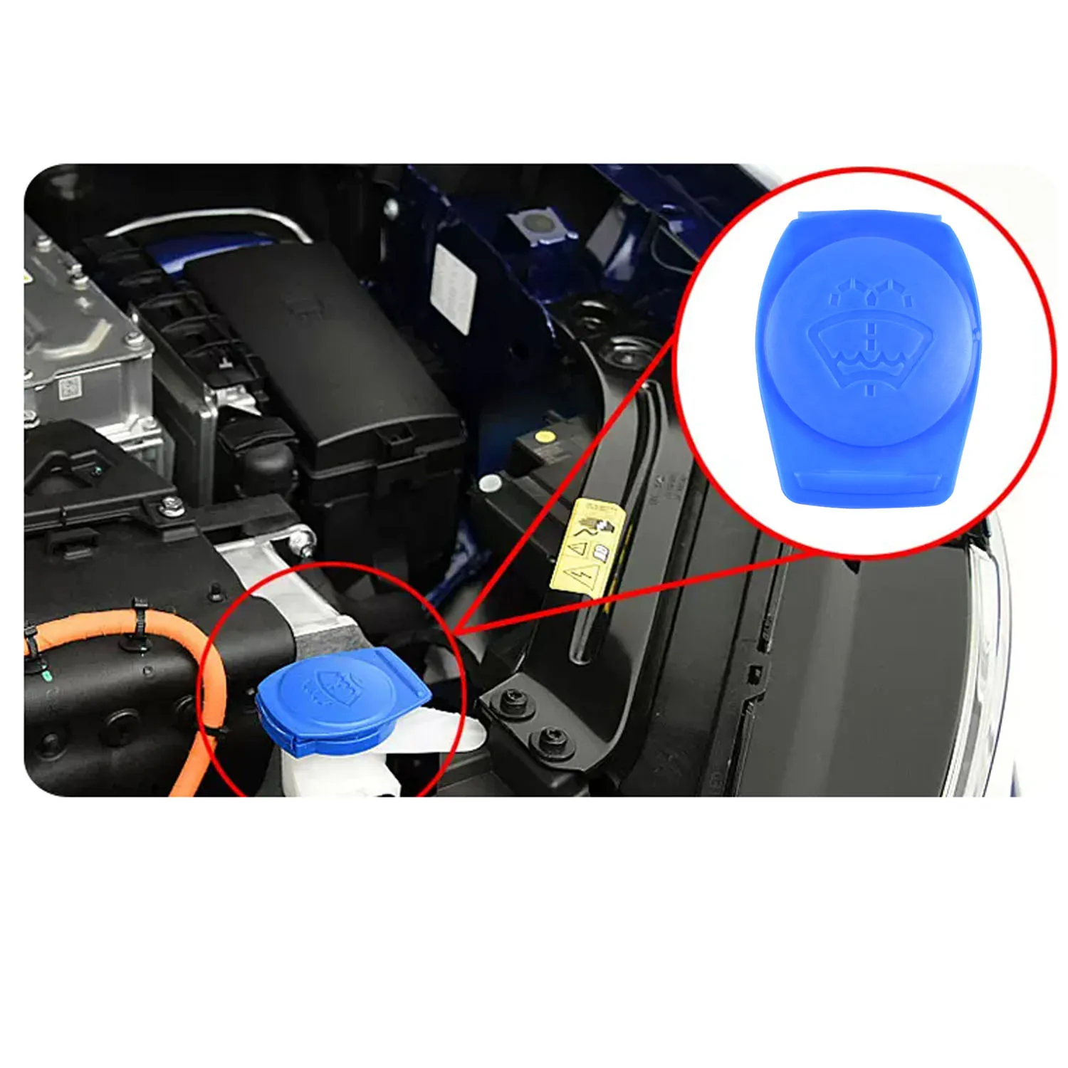 غطاء زجاجة غسالة الزجاج الأمامي ، خزان السوائل ، م...