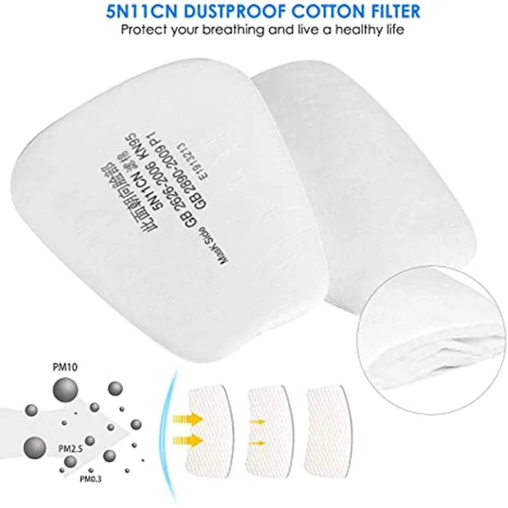 Enhanced Dust and Gas Protection Set with Particle Filters and Safety Goggles for Industrial and DIY Use