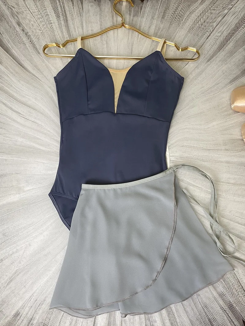 Damen Chiffon Ballettrock Kleiner Schürzen-Tutu Einfarbiger Übungs-Trikotrock Hochwertige Elegante Tanzkleidung für Erwachsene – Detail 15