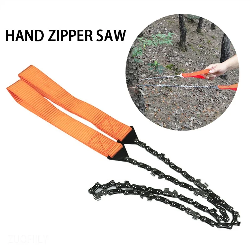 Description Picture 4 of itemNew Outdoor Portable Survival Chain Saw Hand Chain Saw 65 Manganese Steel Wood Cutting Chain Saw Emergency Camping Hiking Tools