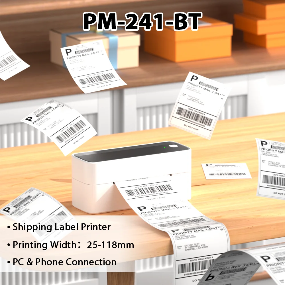 Phomemo241BTBluetoothThermalDesktopLabelPrinterWirelessShipping