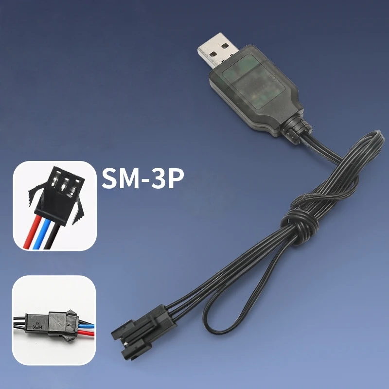 Câble Charge Batterie RC Li-ion 3.7V/7.4V SM 2P/3P/4P 43-45cm