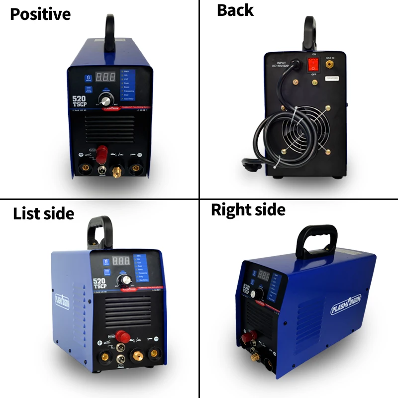 520TSCP Non-Touch Pilot Arc Plasma Cutter Tig Welder and Stick Welder 4 in 1 Combo Welding Machine, 3/4 Inch Clean Cut,Blue 2