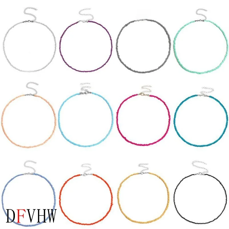 New n ort Pure Color Beaded Nelace for Women Fre out Alloy Pendant ex Fre Produce Faion Jewelry