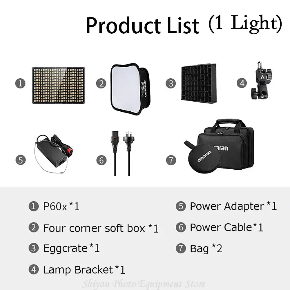 Aputure amaran P60x 2個セット amaran P60x - 60W Output Bi-Color Lensed LED Panel | Shop Now