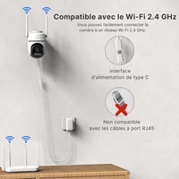 WONSDAR 2 pièces caméra PTZ caméra IP extérieure Surveillance vidéo WiFi caméra Protection de sécurité à domicile détection de mouvement alarme iCsee 6
