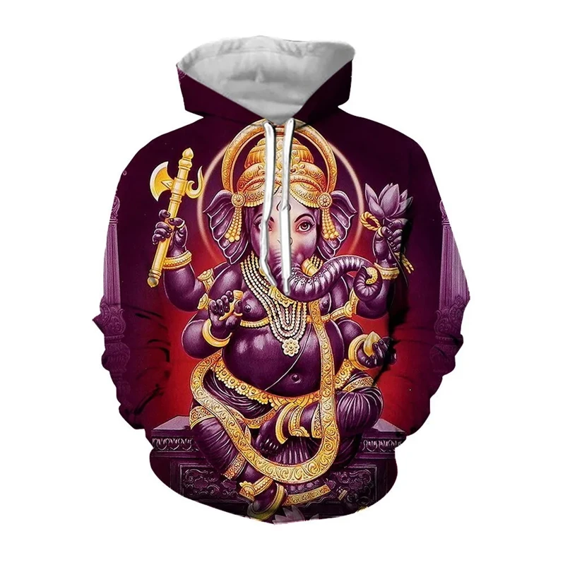 thumbnail image 1 of Nueva sudadera con capucha con gráficos 3D del dios mono indio Hanuman para hombres y mujeres, ropa con estampado de figura de mito hindú, sudadera con capucha de diseñador superior, 1 of 5