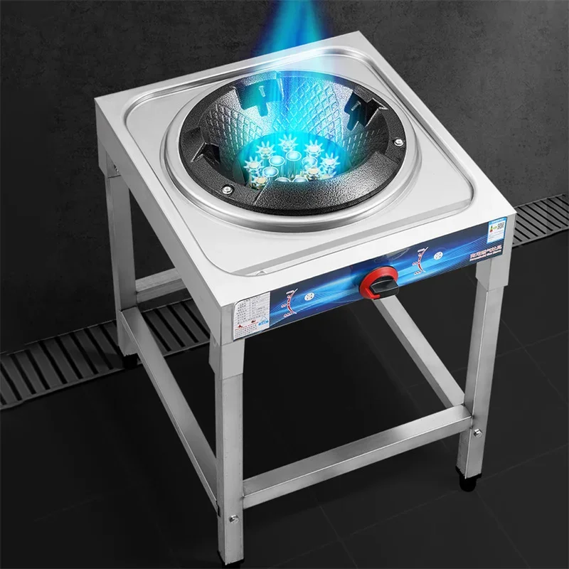 Low-pressure Commercial Fierce Fire Stove Restaurant Special Cooktop Single-burner Liquefied Gas Stove with Flameout Protection