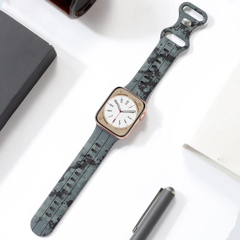 Camouflage Silicone Watch Strap Bracelet