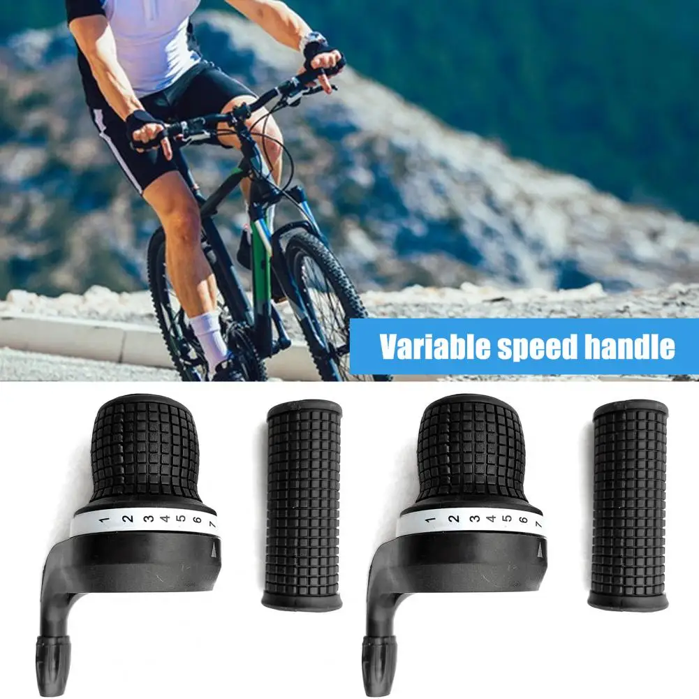 Speed Bike Shift Lever Lightweight Bicycle Twist Shifter Set Easy Installation Non-slip Bike Handlebar Grips Smooth 3/7 Speed