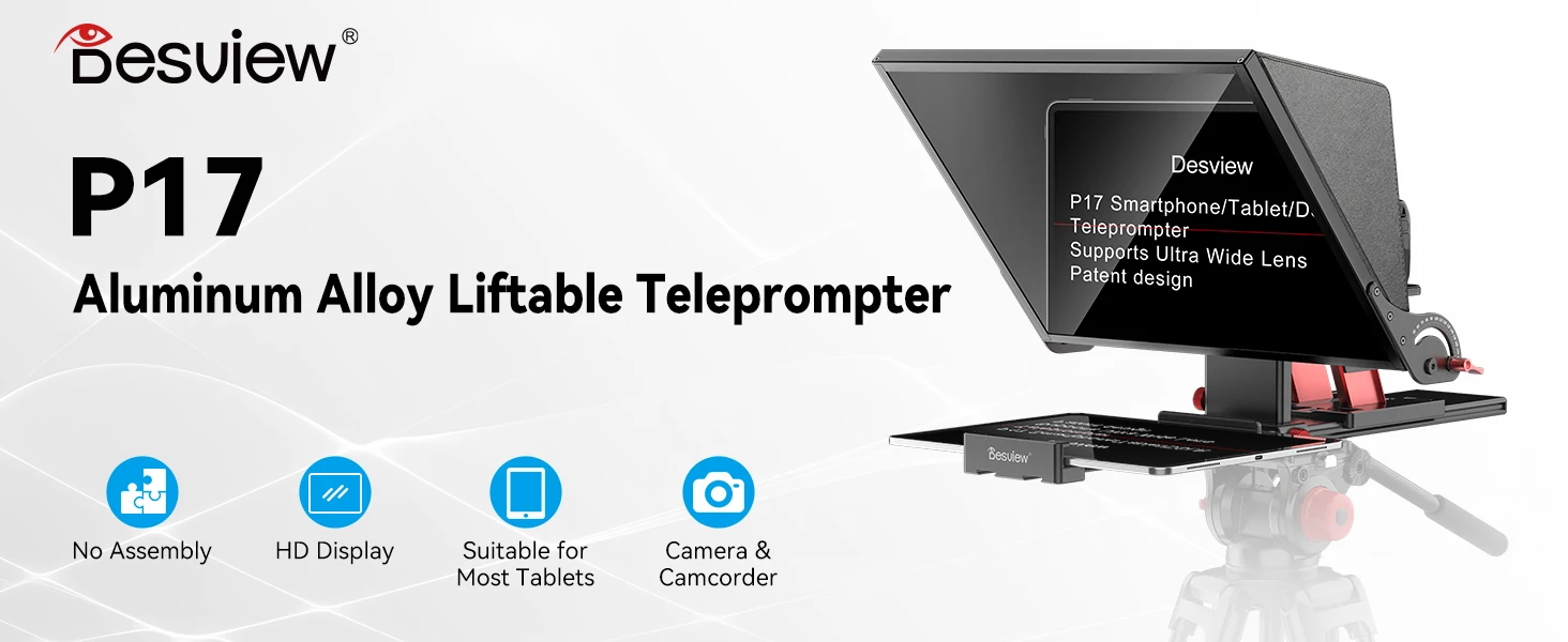 Desview P13 P15 P17 Teleprompter Aluminum Alloy Liftable Professional Prompter f