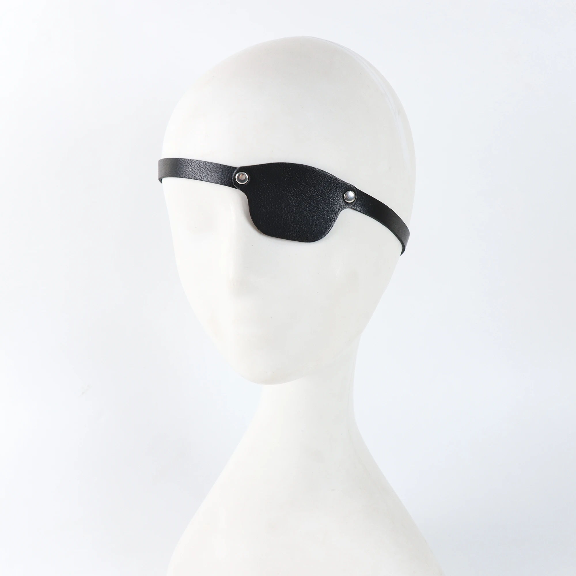 2024 neue mittelalterliche Renaissances Piraten-Augenklappe, Pu-Leder-Augenklappen für Lazy Eye, einzelne Augenmaske, Halloween-Cosplays-Kostüme – Detail 15