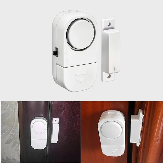 Wireless Door Window Sensor Independent Opening Magnetic Door Sensor 90db Standalone Security Alarm Alert 1/3/6 pcs 3