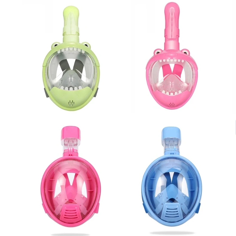

Children Swimming Diving Mask Cartoon Kids Full Face Snorkel Mask Underwater Scuba Snorkeling Equipment Easy to Use