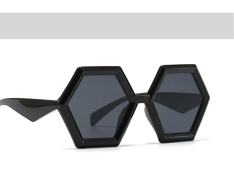 56880 neue Polygon Farbverlauf Sonnenbrille Frauen Mode große Retro Sonnenschutz Spiegel im Freien Schutzschirme uv400 – Detail 19