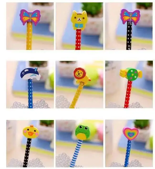 1-teiliger Lytwtw's koreanischer kreativer süßer Kawaii-Cartoon mit Gummi-Radiergummi, Schule, Büro, Schreibwaren, Hinweis, kreativer Studenten-HB-Bleistift – Detail 14
