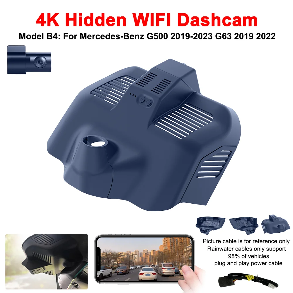 

Для Mercedes-Benz G500 2019-2023 G63 2019 2022 передний и задний 4K видеорегистратор для автомобильной камеры видеорегистратор WIFI автомобильный видеорегистратор