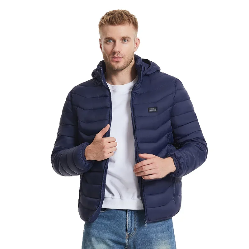 Cross-Border Intelligent Four-Control Twenty-Three Zones Charging Heating Cotton-Padded Coat Winter Three-Barrier Adjustable Tem