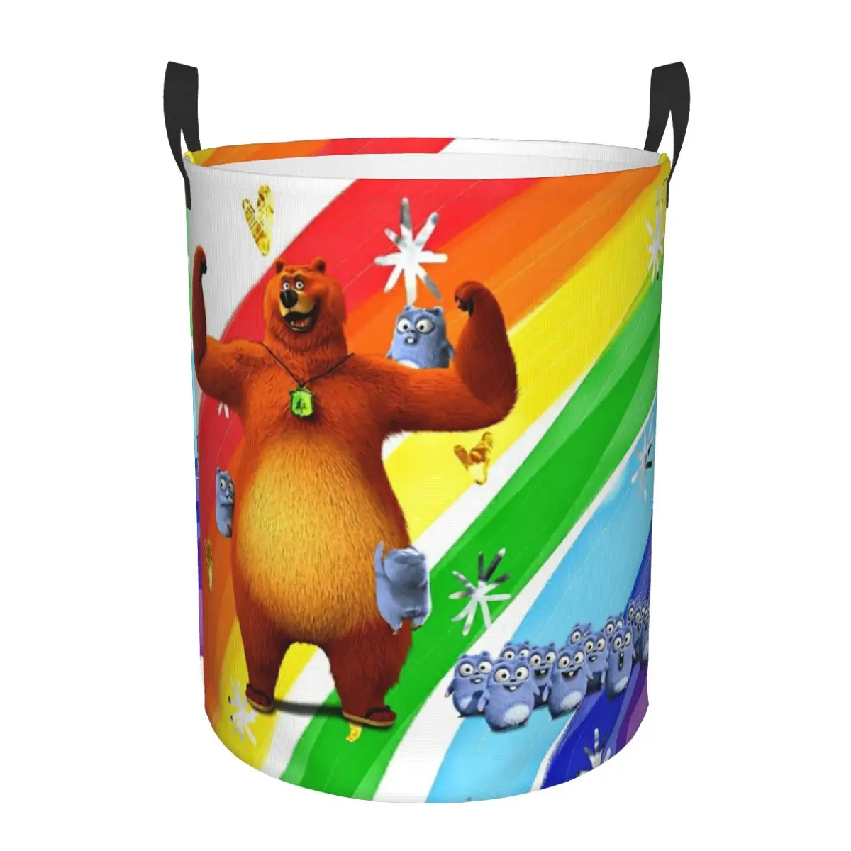 Happy Lemmings Tabodi E Grizzy Kids Anime Cesto Portabiancheria Cesto Portaoggetti Grande Kids Tv Kids Nursery Toy Organizer