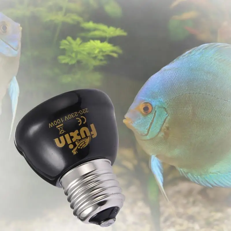 W 50W 75W 100W E27 Pet Heating Lamp Black Infrared Ceramic Emitter Heat Light Bulb Pet Brooder Chickens Reptile Lamp  220240V