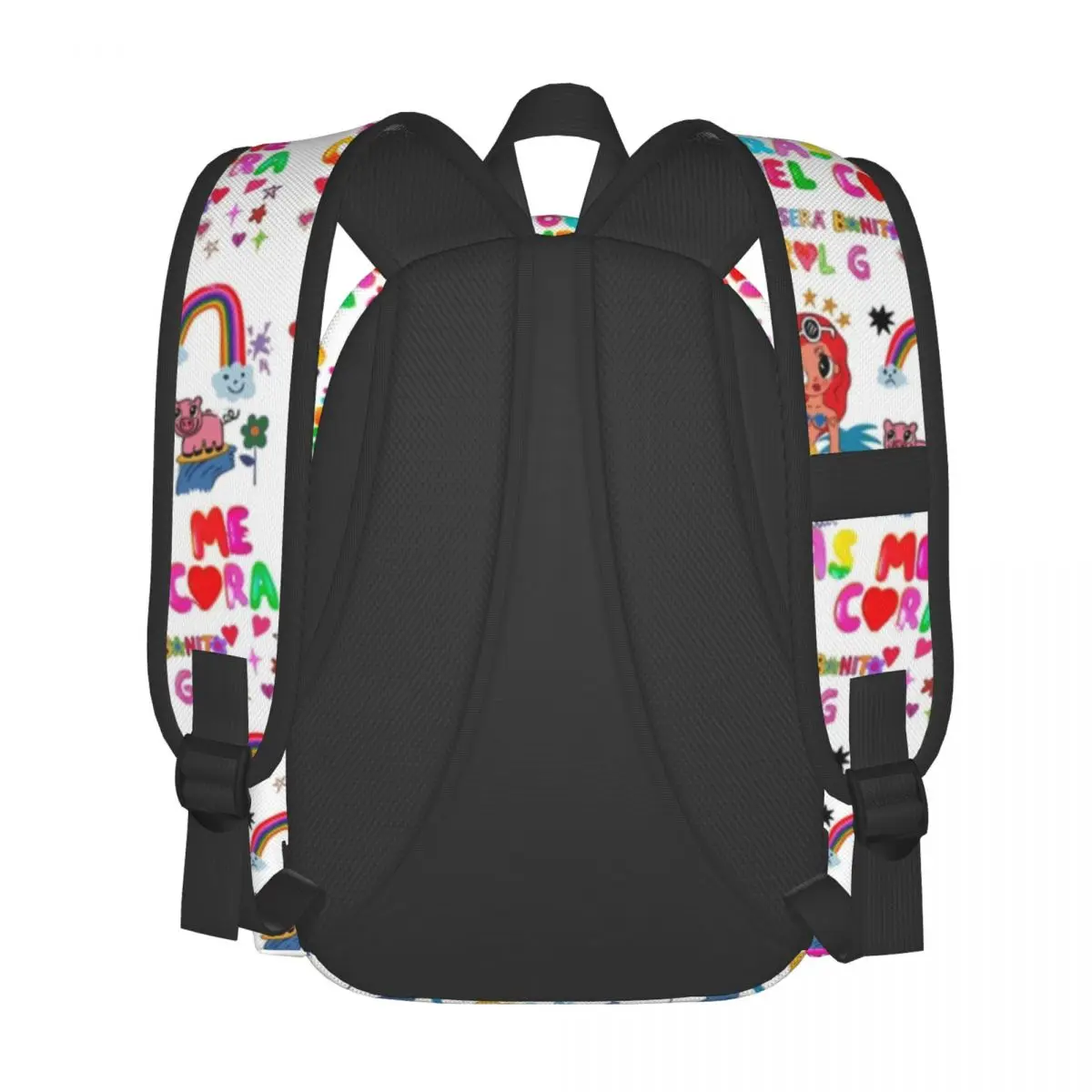 Karol G Heart Backpack Cartoon Colorful Trekking Backpacks Student Unisex Designer Breathable High School Bags Fashion Rucksack