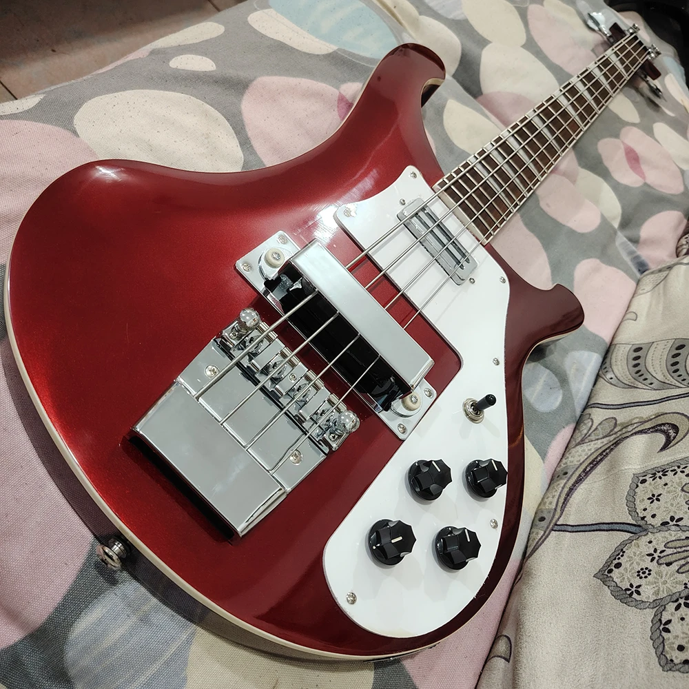 6 string Ri ckenboker Red silver powder BASS electric bass