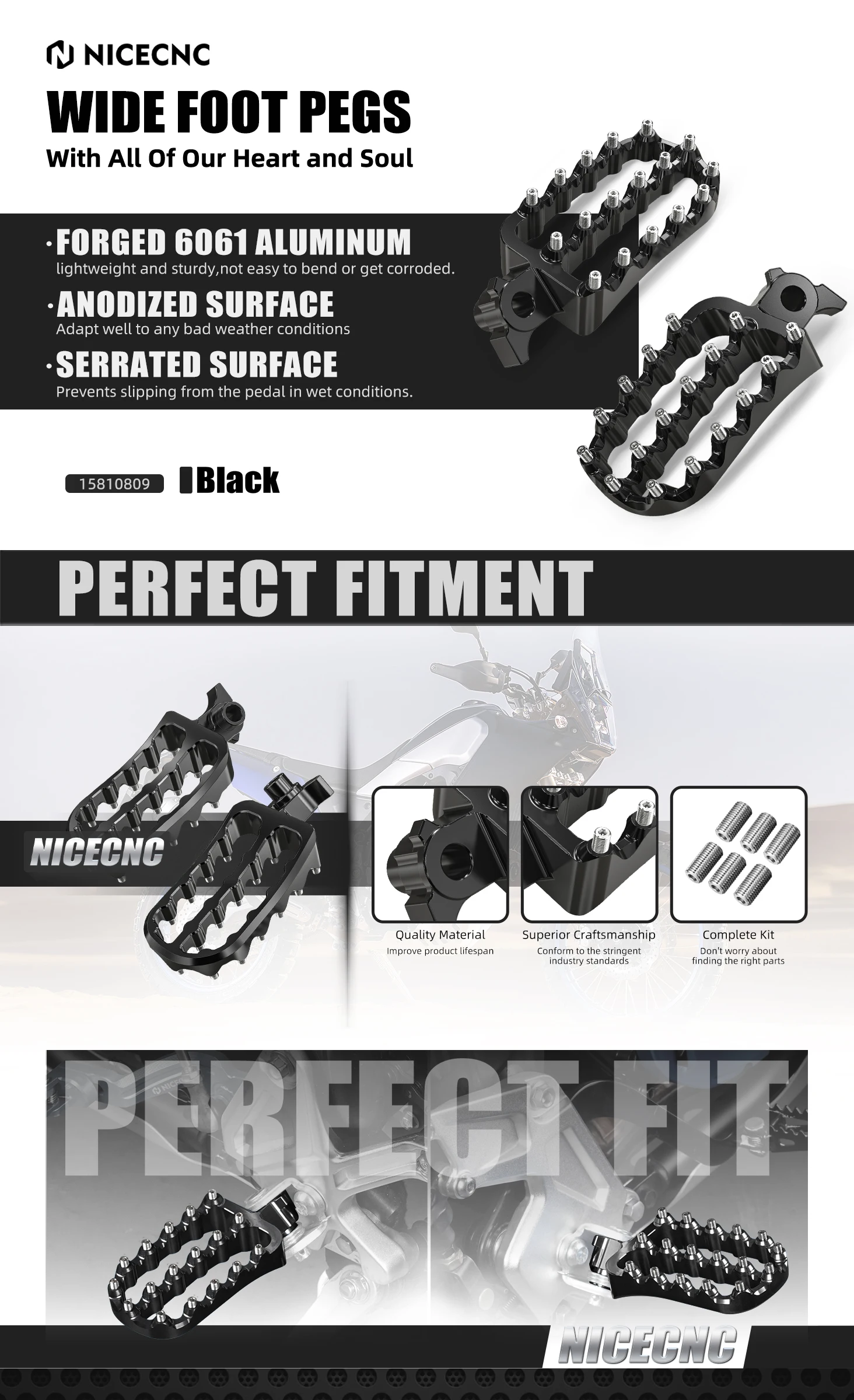 NICECNC Breite Fußrasten DualControl Bremspedal für Yamaha Tenere 700 / XTZ700 2019-2024 Rally Edition Tenere 700 2024 – Detail 13