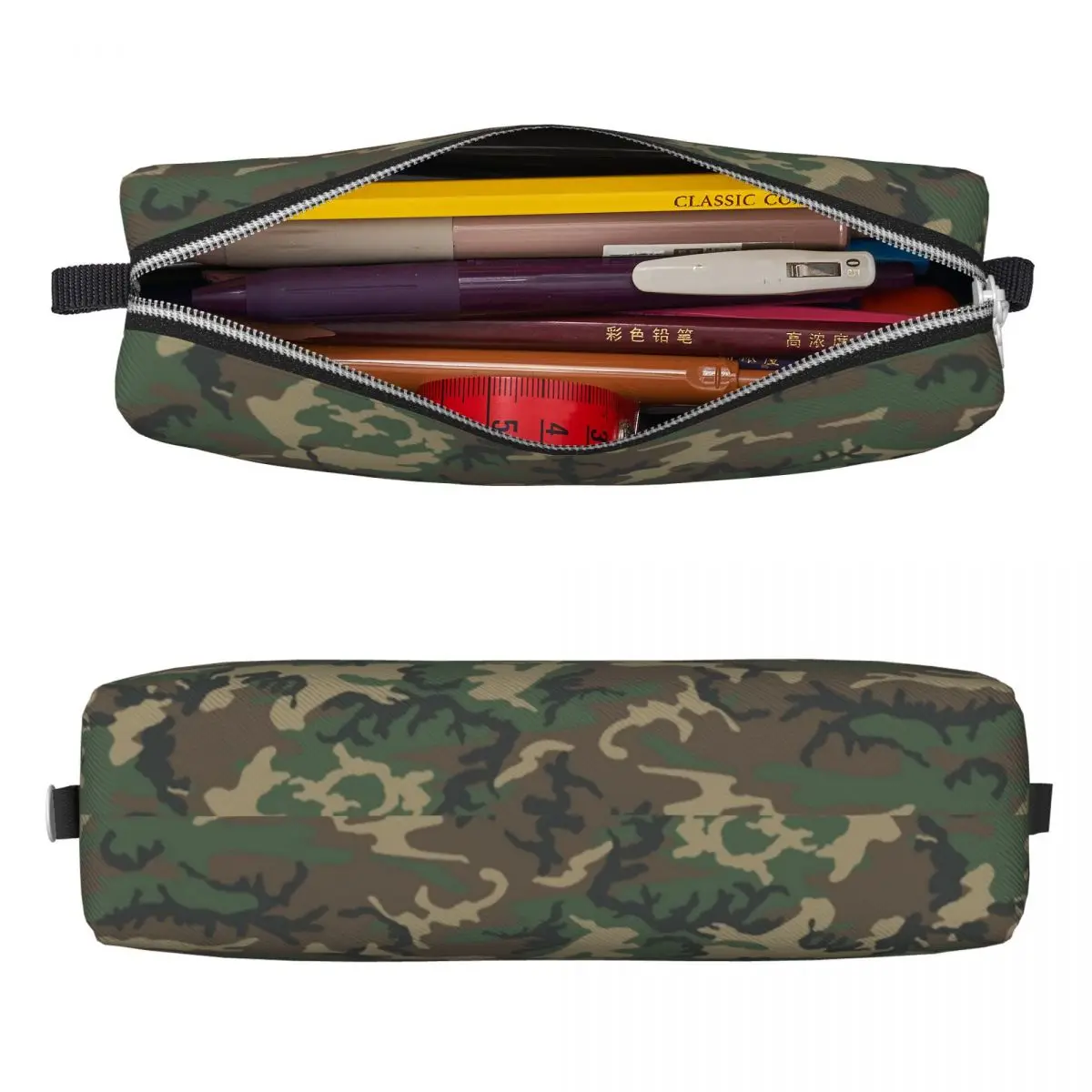 Army Camouflage Pattern Pencil Case Creative Jungle Military Camo Pen Box Bag Student Large Storage Office Gift Pencilcases