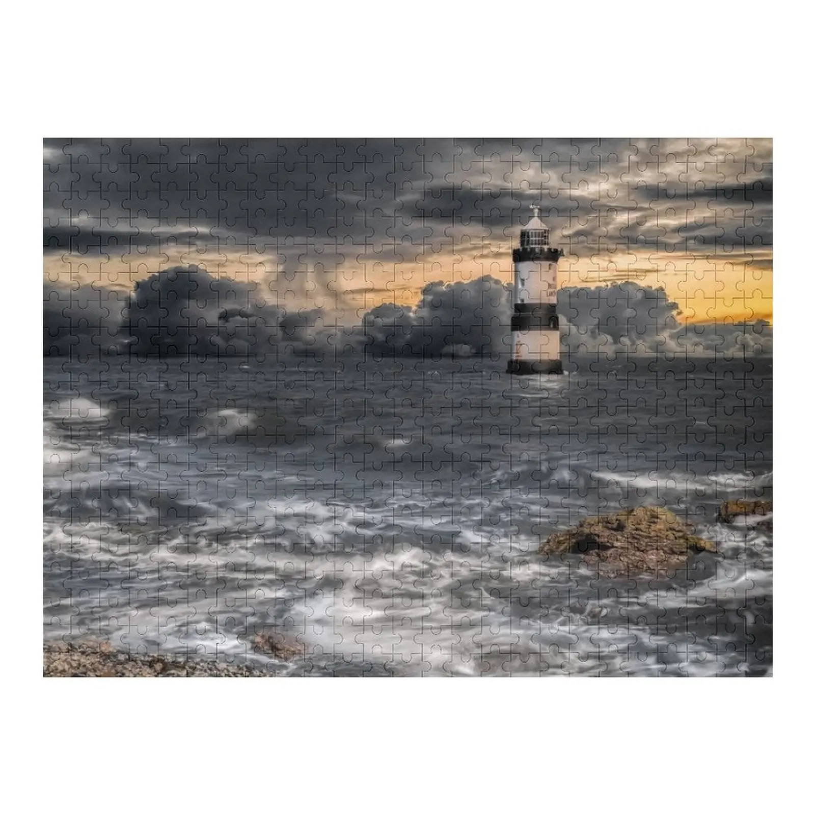 

The Lighthouse Storm Anglesey Jigsaw Puzzle Wooden Puzzle Wood Puzzles For Adults